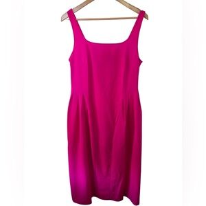 PrettyGarden Hot Pink Sleeveless Midi Dress | Size L | NWT